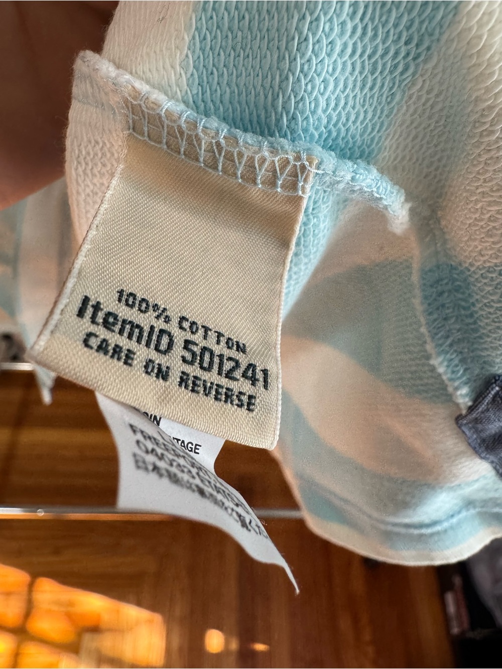 L.L. Bean Light Blue and Cotton Button-Up Pullover - Picture 4 of 4